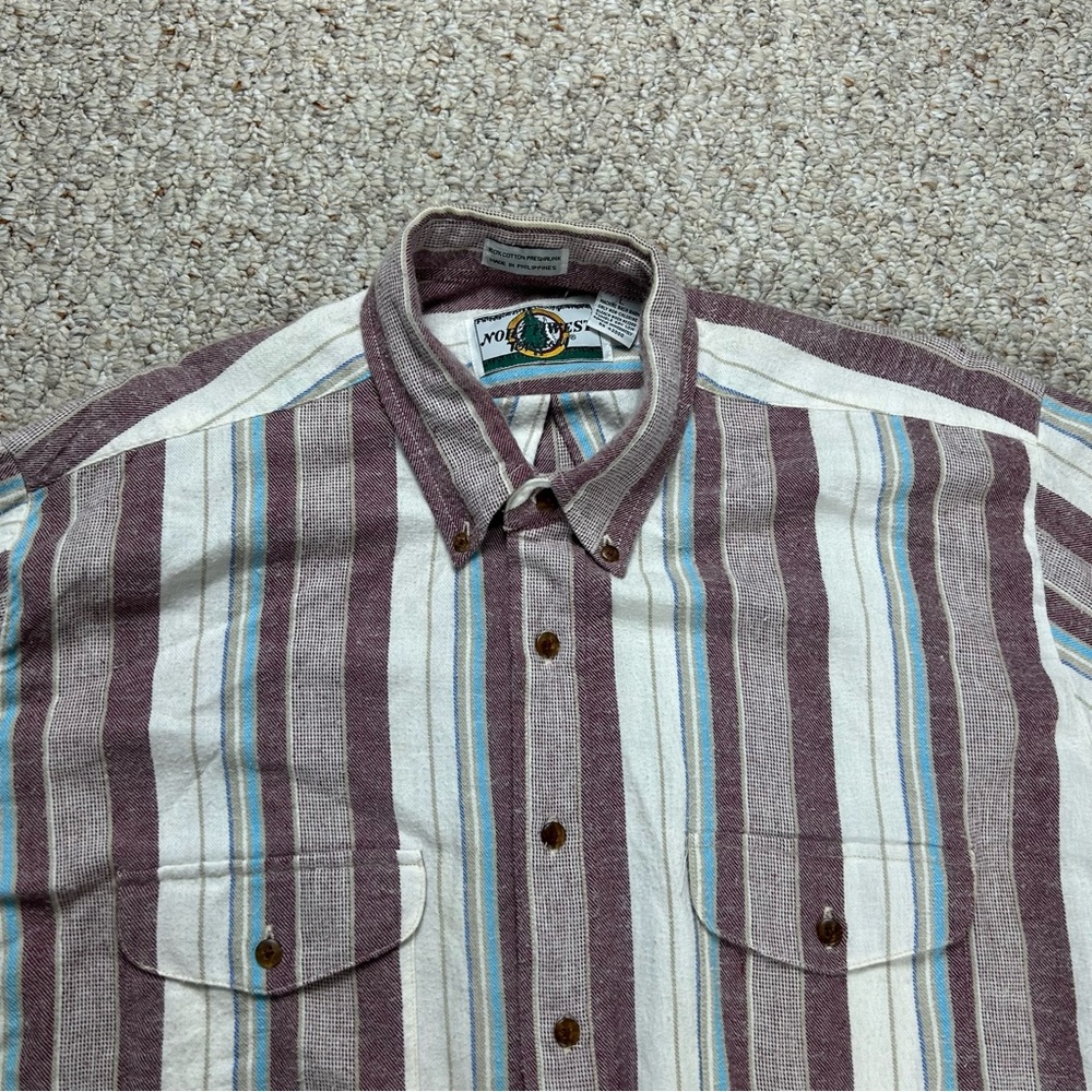 Northwest Territory Vintage Cotton Preshrunk Button Down Long Sleeve Mens Large - Picture 3 of 10